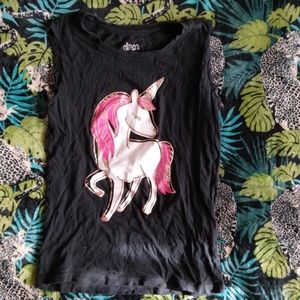 Girls Circo unicorn tee size xl with sleeves cut off